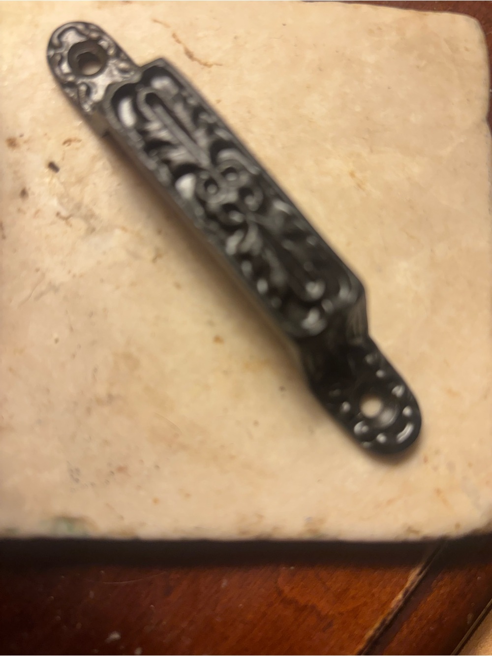 Restoration Hardware new Black embossed iron Ornate Cabinet Pulls set of 9